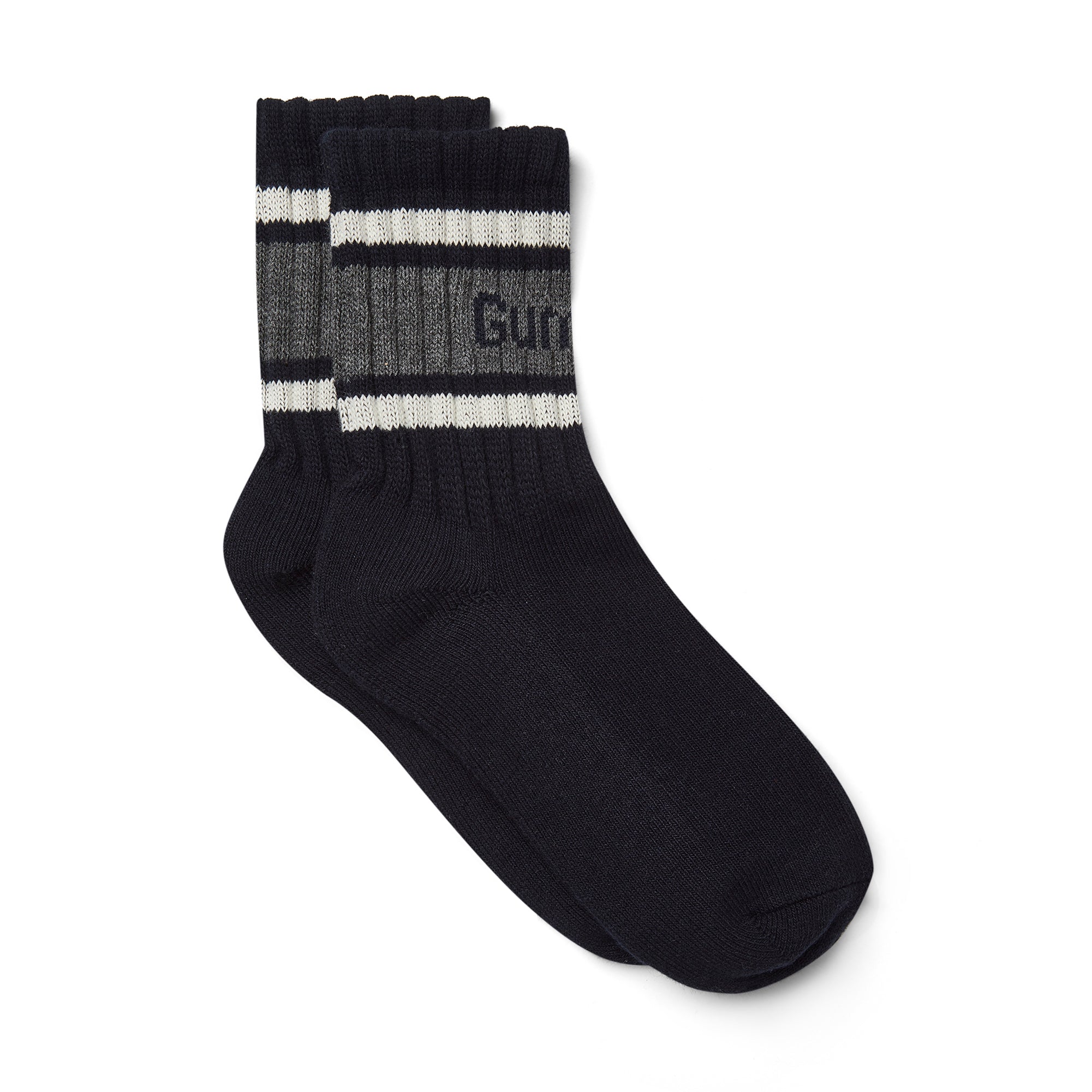 GUM Crew Sock - Women's - Navy & Grey - UK2.5-5 EU35-38