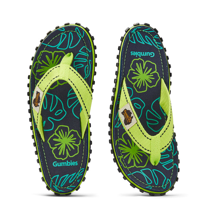 Islander Flip-Flops - Men's - Lime Hibiscus